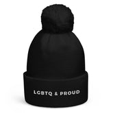 LGBTQ & Proud Pom Pom Beanie